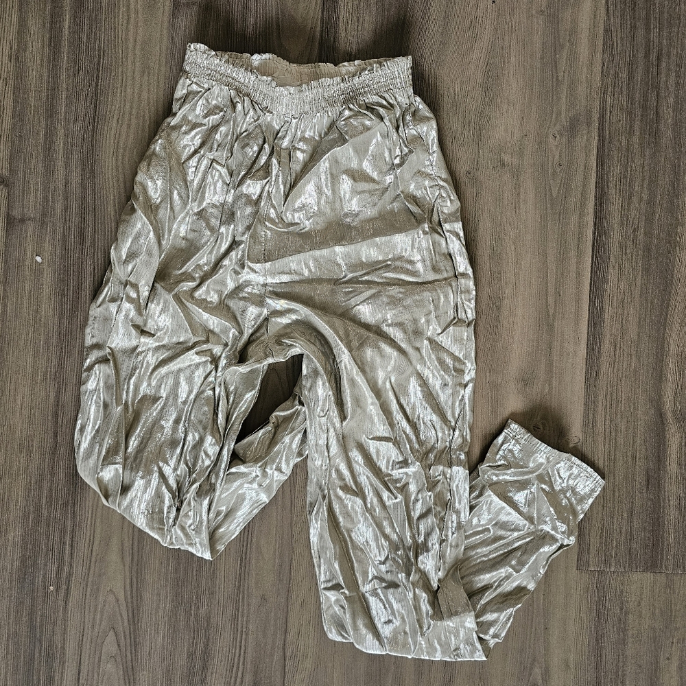VINTAGE | Silver Rayon Pants